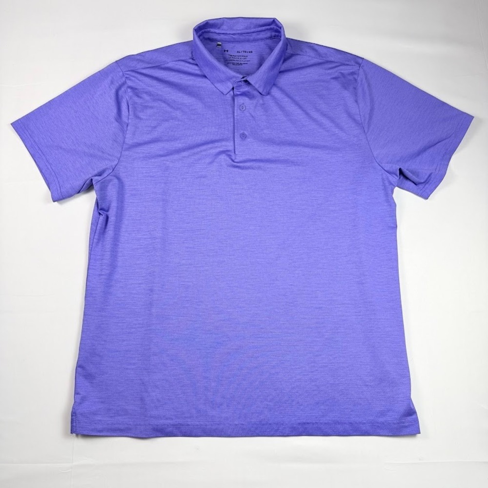 Under‎ Armour The Playoff Polo Shirt Purple Heathered Golf Mens XL Performance